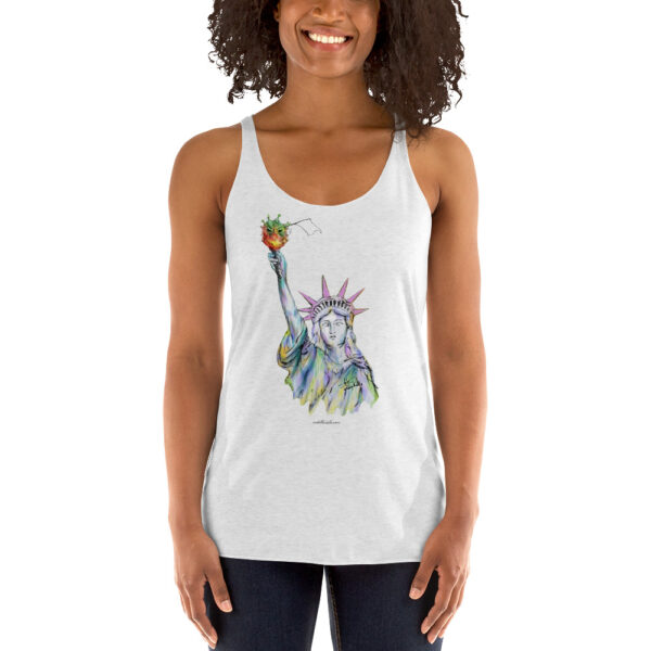 Women's Racerback Tank - Flame of Liberty - Image 10