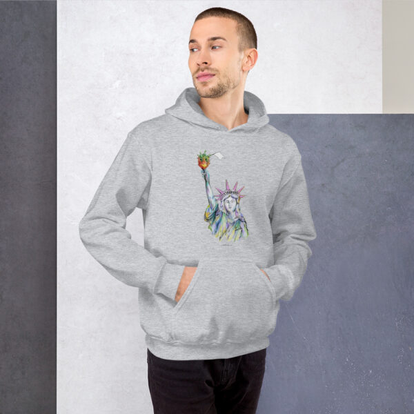 Men Hoodie - Flame of Liberty - Image 7